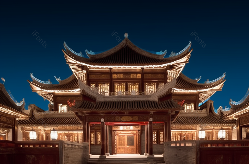 古房屋建筑老街新年灯会,高清,摄影图,摄影图片,图片大全,摄影图免费下载